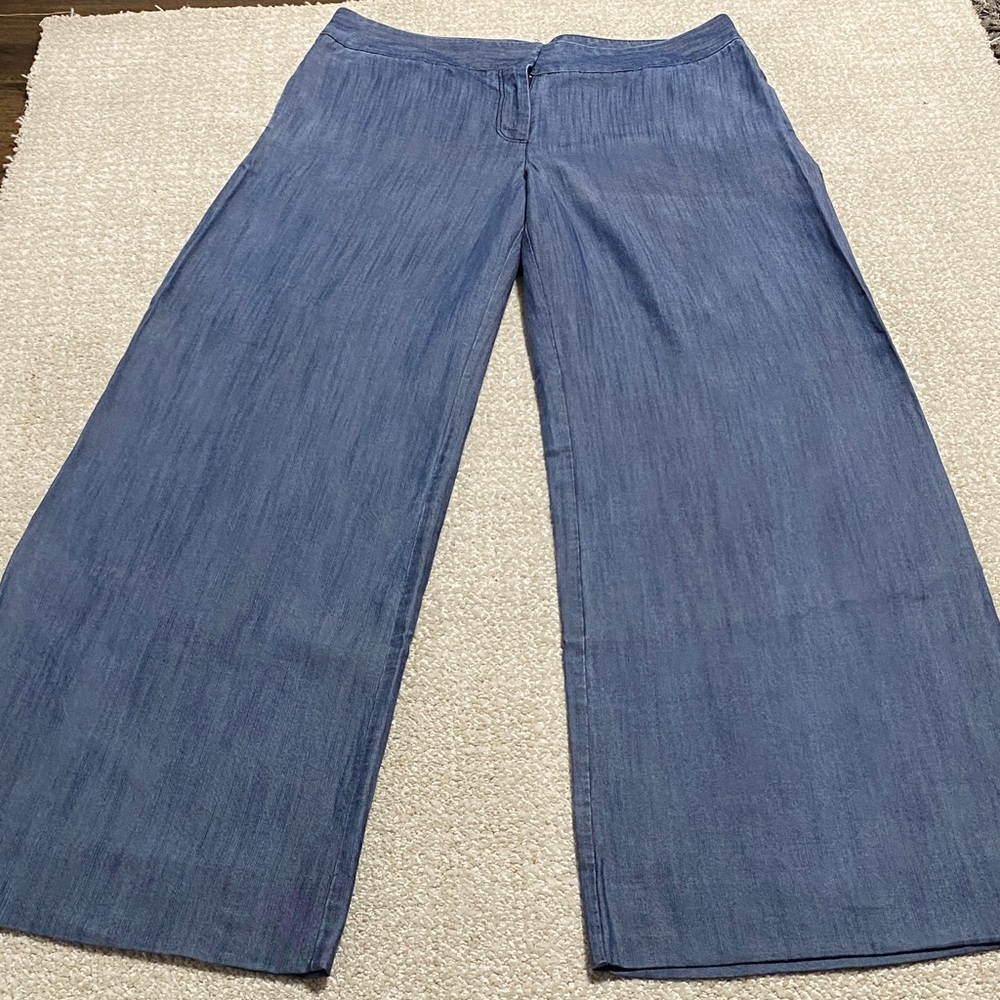 Tommy Bahama Blue Straight Leg Pants Size 10 100% tencel lyosel - Picture 16 of 16